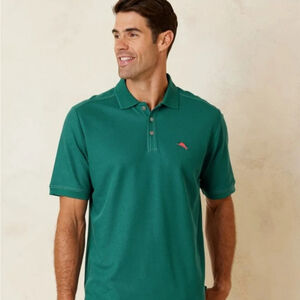 Tommy BAHAMA Emfielder 2.0 Men's Green Polo Shirt Medium NWOT